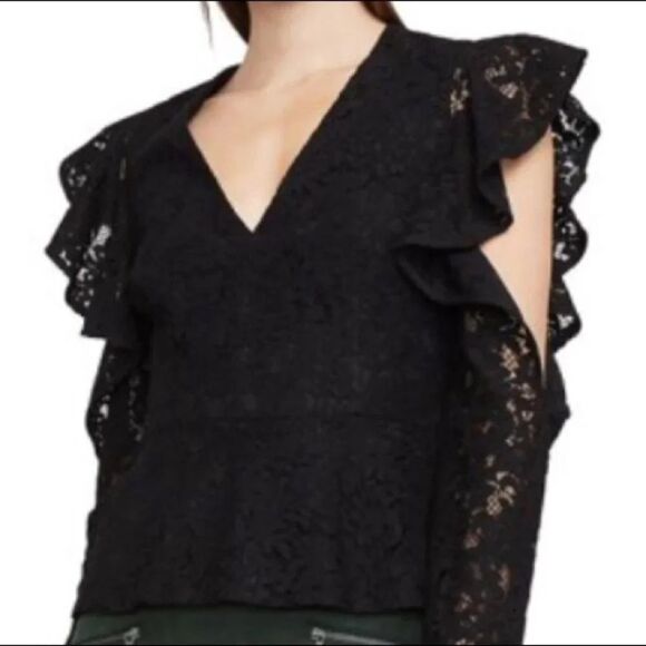 BCBGMAXAZRIA Gil Floral Lace Top XXSmall - Picture 5 of 5